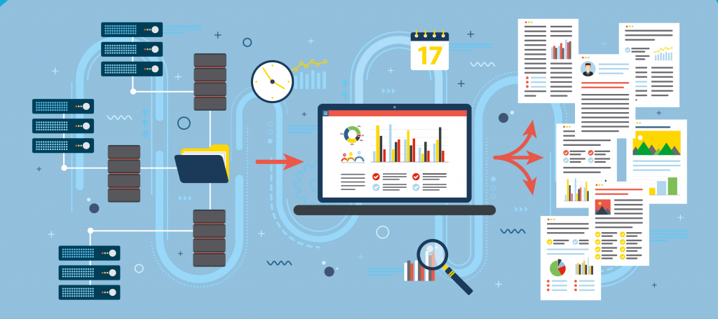 Illustration de la chaîne décisionnelle basé sur la business intelligence.